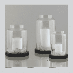 Glass Candle Holders Set of Three