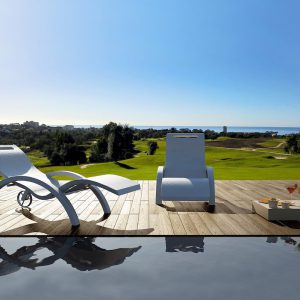 Outdoor Luxury Chaise Lounger Polyethylene