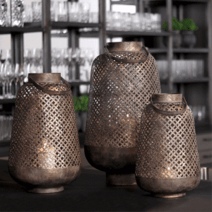 Metal Candle Holder Set of Three