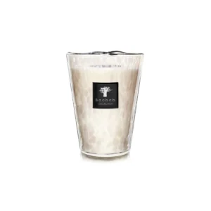 White Pearls Candle Baobab
