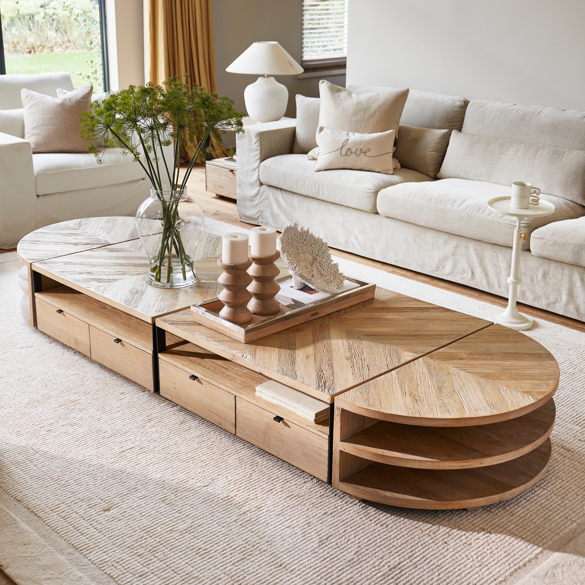 Milan Coffee Table Parquet Set RM - Image 2