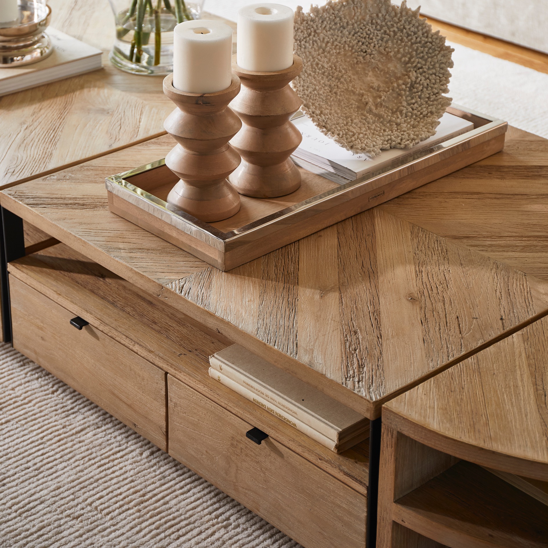 Milan Coffee Table Parquet Set RM - Image 4