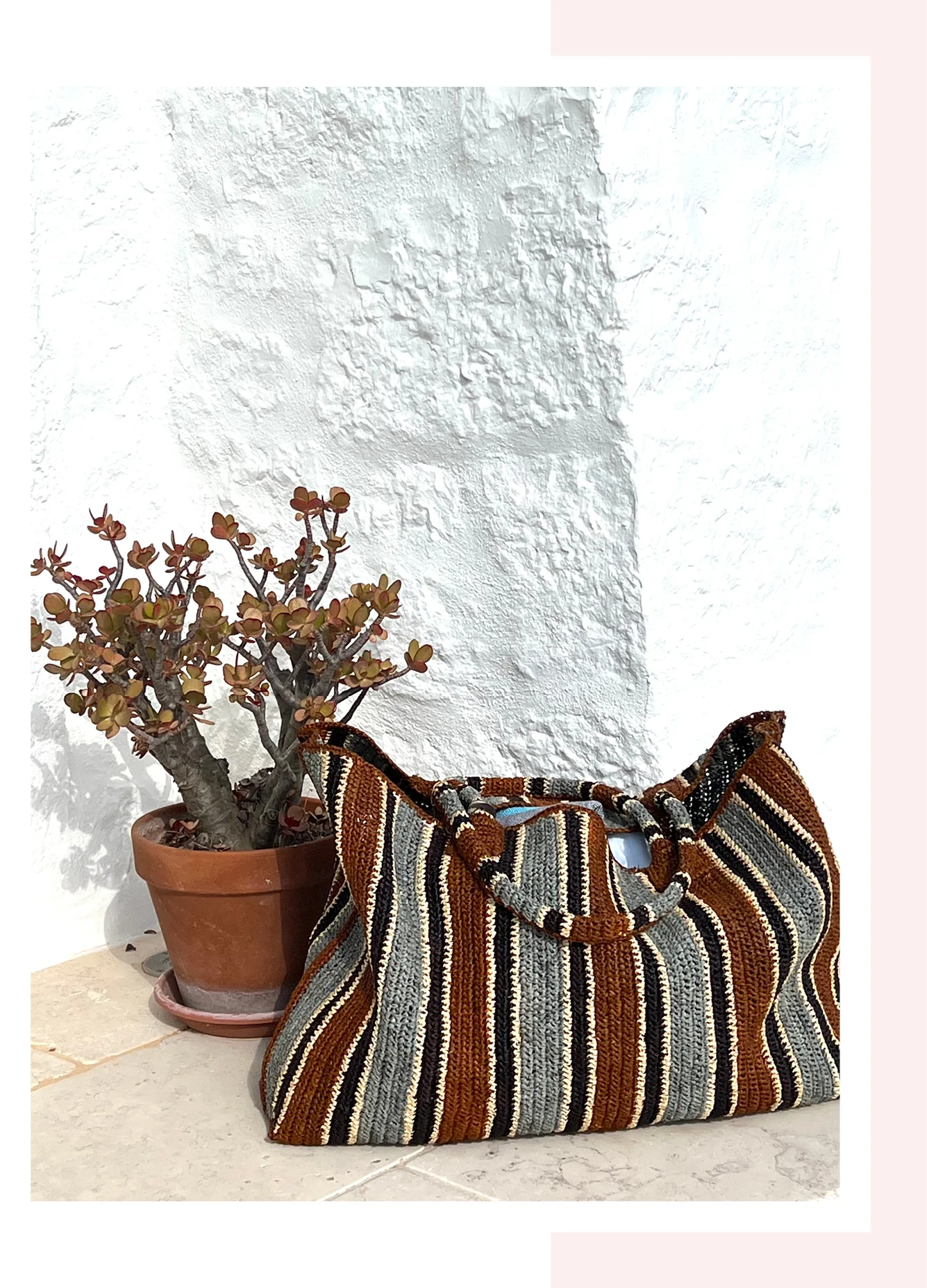 Raffia Bag Weekender Roadtrip Tobacco Mix - Image 6